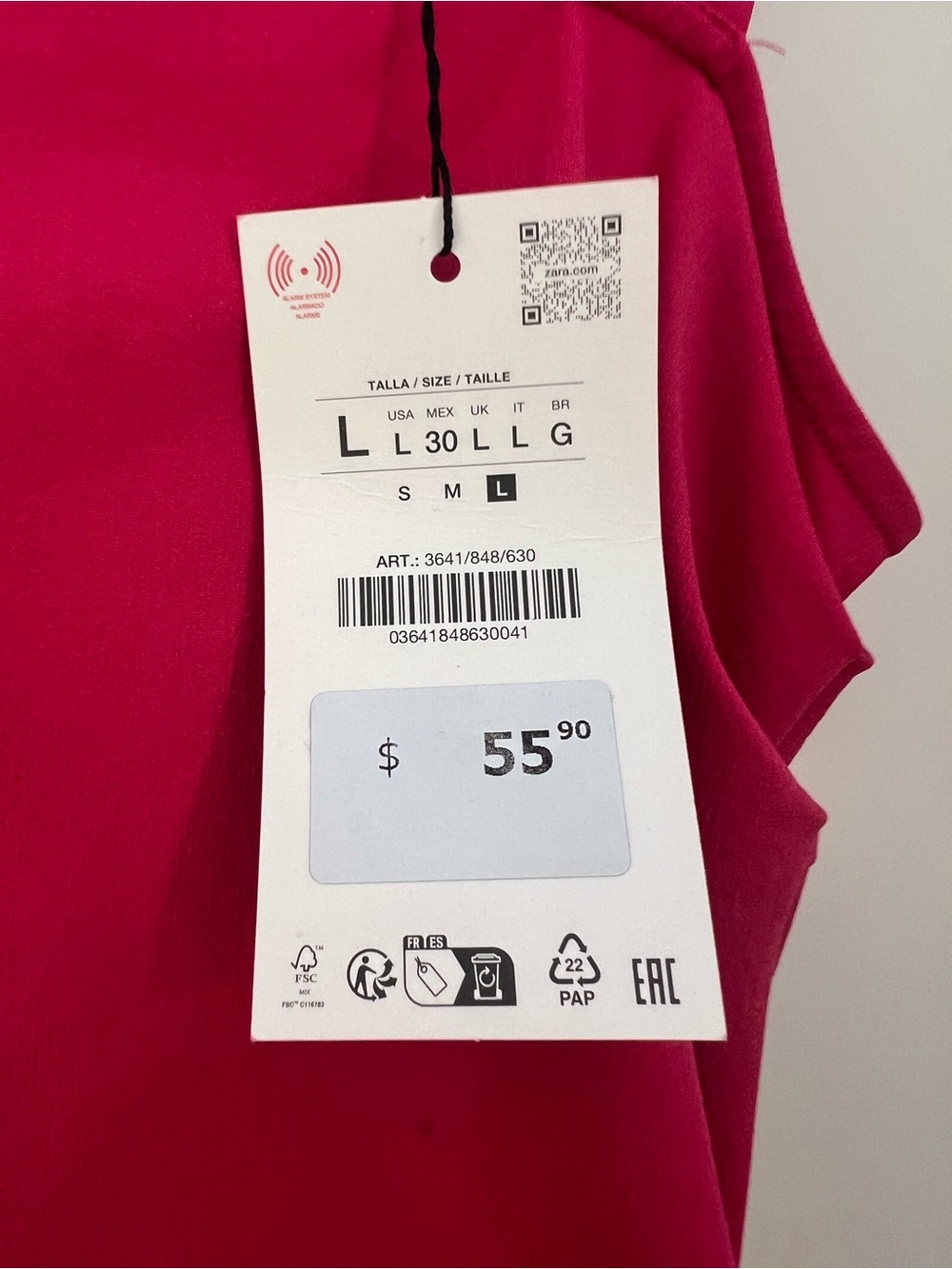 Zara Raspberry Square-Neck Midi Dress - Picture 4 of 7